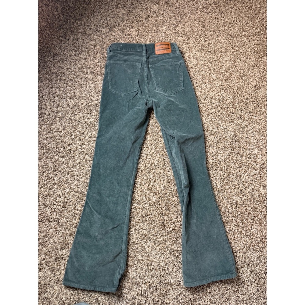 Lucky Brand Stevie High Rise Flare Corduroy Pants Teal Blue Womens 4/27 - Picture 7 of 7